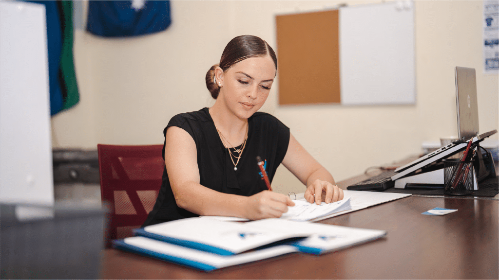 VTS student writing